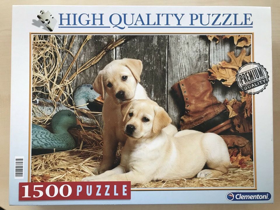 Puzzle 1.500 Teile Welpen Clementoni vollständig in Hodenhagen