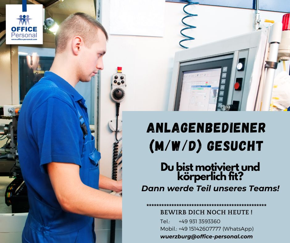 ✅Anlagenbediener (m/w/d) in Marktbreit gesucht✅ in Marktbreit