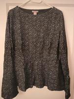 Shirt mit Strukturmuster H&M schwarz Gr L neu Brandenburg - Bernau Vorschau