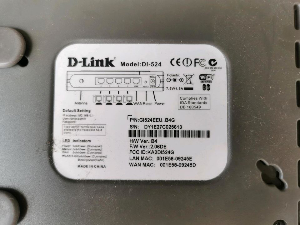 WLan Router D-link DI-524 in Bannewitz