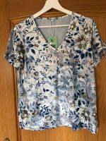 luftig leichte Vintage Bluse blau Blumendruck Armschlitz Gr M neu Nordrhein-Westfalen - Düren Vorschau