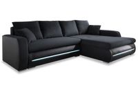 Ecksofa/ Couch mit Schlaffunktion und LED schwarz inkl. Kissen Niedersachsen - Lindern (Oldenburg) Vorschau