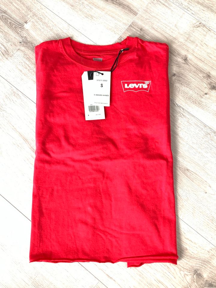 Levis Crop top cropped shirt rot Langarm Gr S neu Etikett in Ottobrunn