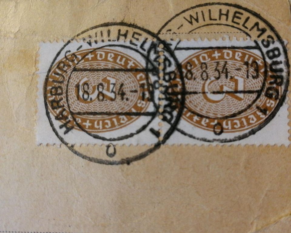 Postkarte v. 1934 Landrat des Kreises Harburg in Hanstedt