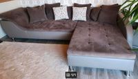 Wohnlandschaft Big Sofa Couch grau braun taupe plus Kissen TOP Hessen - Grebenhain Vorschau