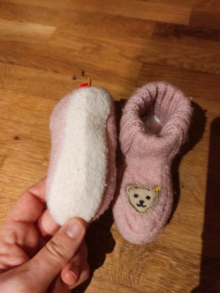 Steiff Knopf im Ohr Baby Schuhe Wollwalk Wagenschuhe Gr. 17 in Hennef (Sieg)