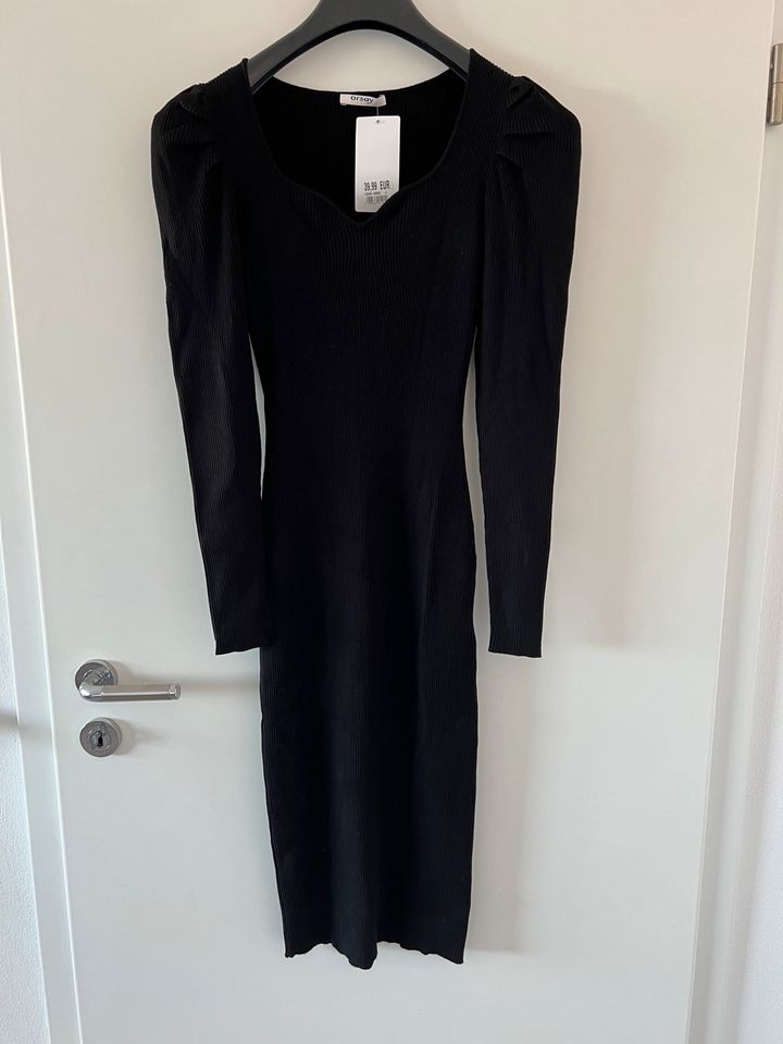 Bodycon Langes, schwarzes, enges Kleid Gr.S in Alzenau