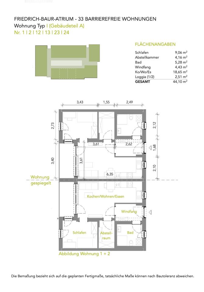 barrierefreie 2-Zimmer-Mietwohnungen im Neubau Burgkunstadt in Burgkunstadt