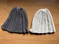 H&M Divided Mütze Beanie 100% Cotton weiß & grau Hessen - Mühltal  Vorschau