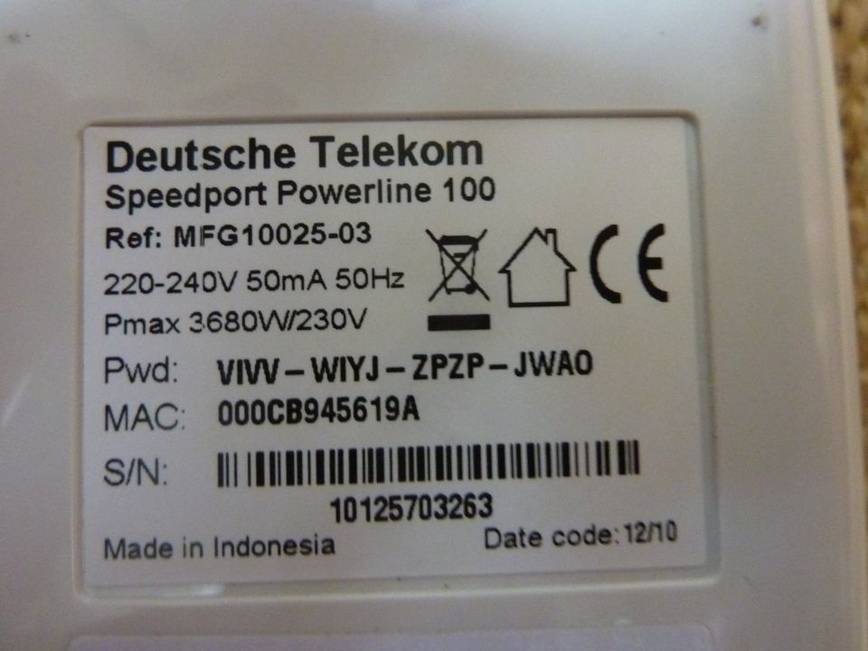 2 Speedport Powerline 100 von der Deutschen Telekom. Guter in Bonn