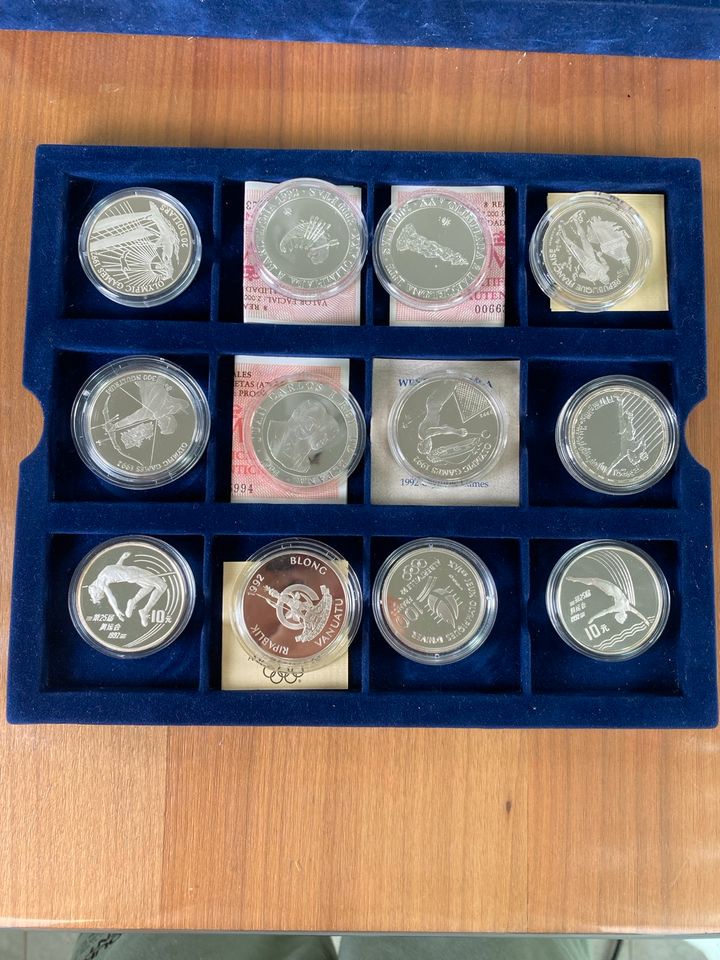 Olympische Spiele 1992, 36 Silbermünzen mit Zertifikaten in Potsdam