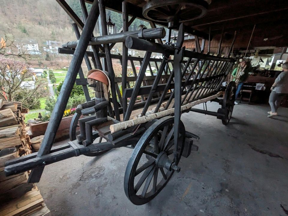 Alter Leiterwagen/ Heuwagen aus Holz ca. 100 Jahre alt in Abtsteinach