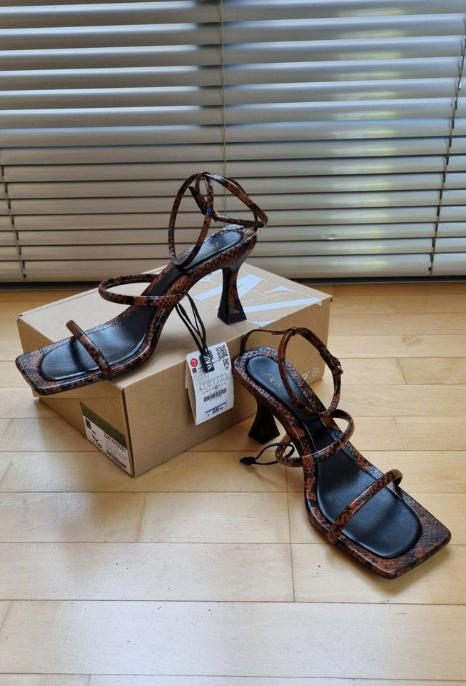 *ZARA* Echt Leder Riemchen Sandalen Braun 39 NP69,95€ NEU! in Ingolstadt