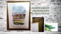 Wandbild>Aquarell> „Alpenlandschaft“ ca. 43,5 x 53,5 cm Bayern - Ampfing Vorschau