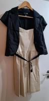 Beiges Kleid Größe 42 mit Gürtel und passendem schwarzem Blazer Niedersachsen - Wanna Vorschau