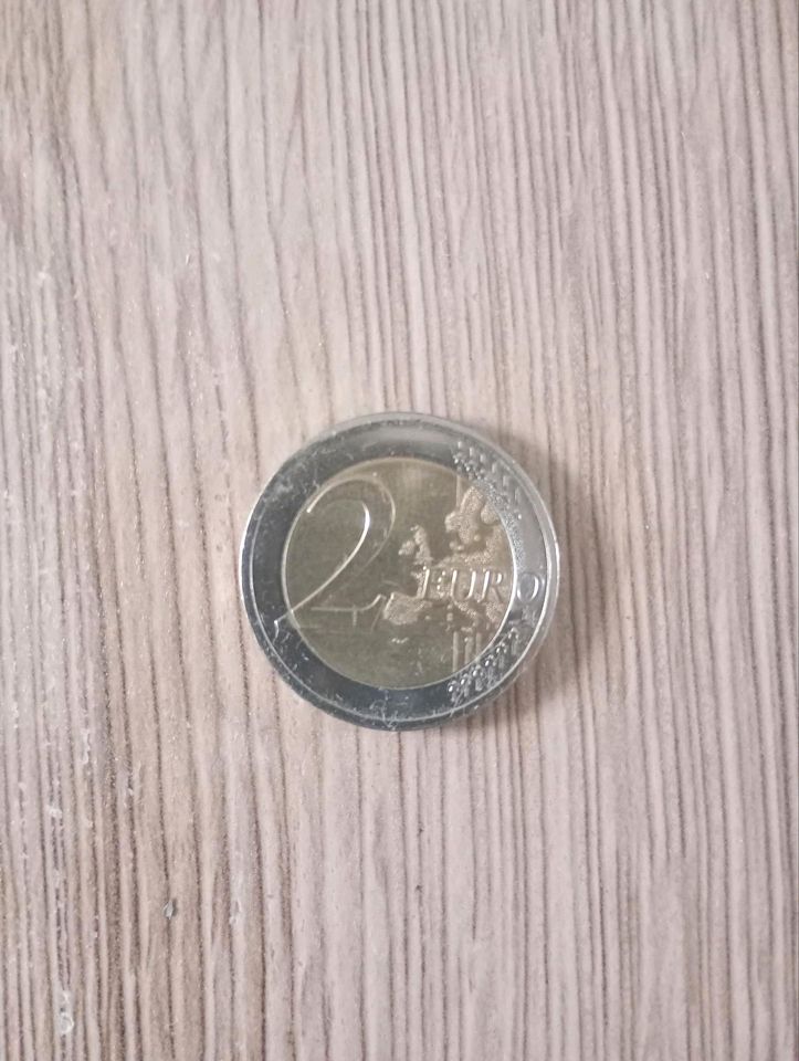 2 Euro Münze Karl der Große mit Fehlprägung in Gangkofen