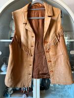 Vintage coole STRIWA Gr L Western Echt Leder Weste Fransen Bayern - Theres Vorschau