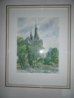 Aquarell Bild Kath. Kirche St. Peter und Paul in 49124 Ösede Niedersachsen - Bad Iburg Vorschau