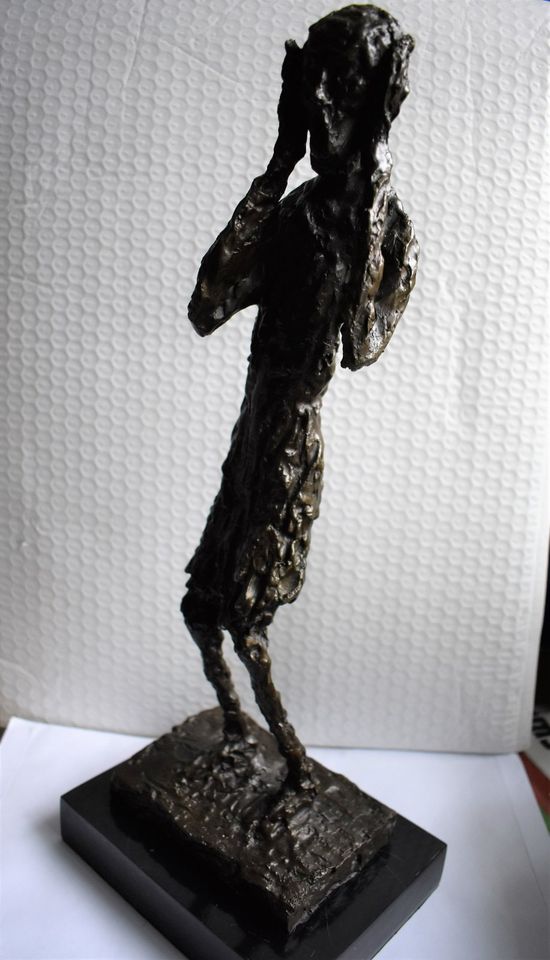 Bronze-Figur Der Schrei Edvard Munch 40cm Skulptur Plastik Marmor in Mosbach