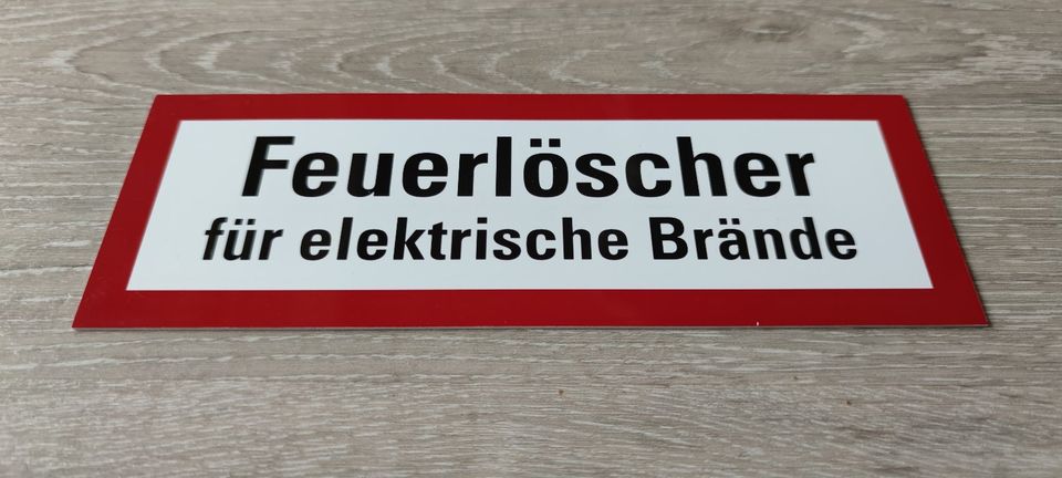 Hinweisschild Kunststoff: Feuerlöscher für elektrische Brände#NEU in Lügde