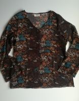 Damen Chiffon-Bluse Tunika von Lady M Gr. 42 braun Blumen-Motiv Brandenburg - Putlitz Vorschau