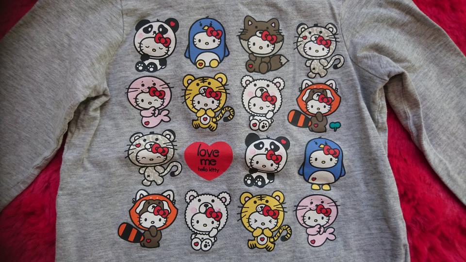 Langarmshirt weiß grau blau Hello Kitty Mädchen Gr. 110/116 in Rühen