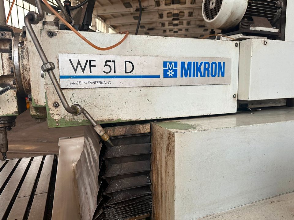 Fräse Mikron WF51 D WF51D TNC 355 Heidenhain Steuerung Werkzeugfräsmaschine Fräsmaschine in Weißenborn Erzgebirge