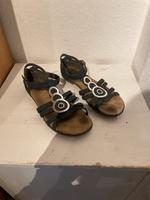 Sandalen dunkelblau Silber Druckknopf Größe 39 von Rieker Eimsbüttel - Hamburg Schnelsen Vorschau