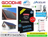 (26x) 11,2kWp Komplettanlage GoodWe GW10KN-ET PLUS (16A) Komplettset PV   JA Solarmodule 430W JAM54D41 Glas-Glas Full Black bifazial  0% MWST Photovoltaik Batteriespeicher Lynx Home F Plus Dialenso Nordrhein-Westfalen - Rödinghausen Vorschau