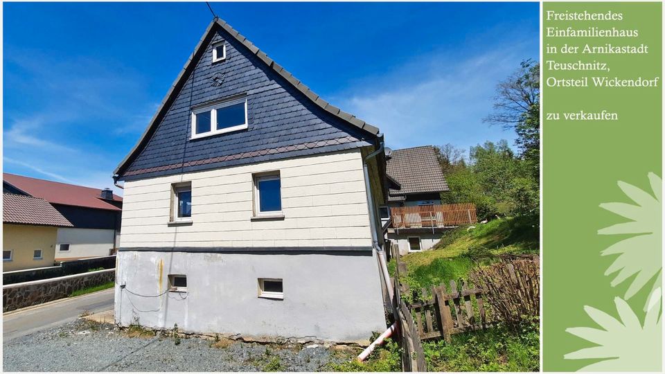 Freistehendes Einfamilienhaus mit Garage in Teuschnitz Naturpark in Teuschnitz