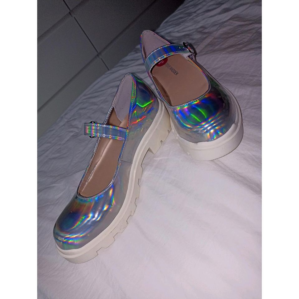 Damenschuhe Größe 36 Holo Holographisch Glitzer Silber in Hamburg