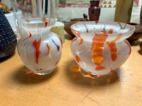 Zwei Vasen orange weiß Glaskunst Berlin - Lichterfelde Vorschau