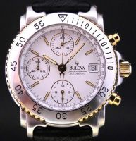 Bulova Automatik Chronograph Datum Stahl/Gold Saphirglas Niedersachsen - Leer (Ostfriesland) Vorschau