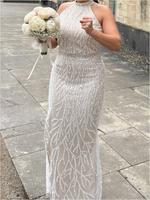 Beiges Standesamtkleid mit Pailletten - Leyna Dresses Rheinland-Pfalz - Remagen Vorschau