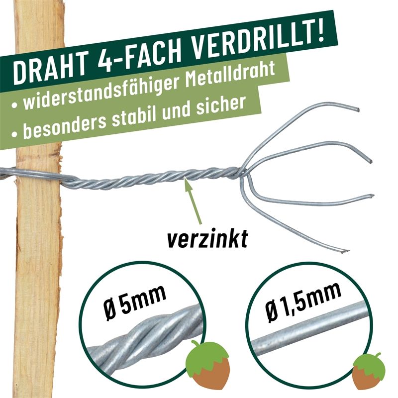 5m Staketenzaun, Rollzaun, Gartenzaun aus Haselnuss,60cm, Lattenabstand 7-8cm in Viöl