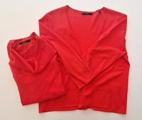 ZERO Damen Oberteil Strickjacke T-Shirt Wasserfall Größe 38 rot Stuttgart - Stuttgart-Süd Vorschau