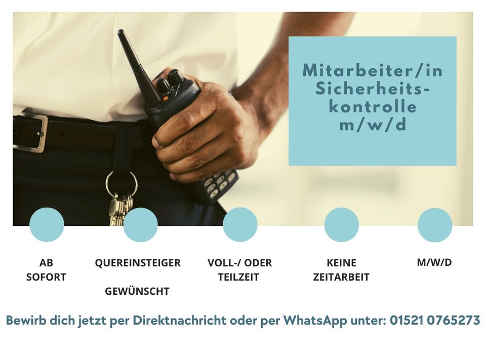 Sicherheitskontrolleur/in gesucht (m/w/d) in Berlin