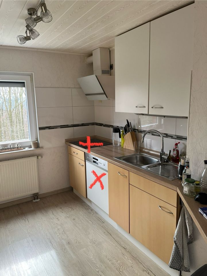Küche mit E-Geräten(Foto 3-10) ) zwei Zeilen  , Buche/weiß Küche in Neunkirchen Siegerland