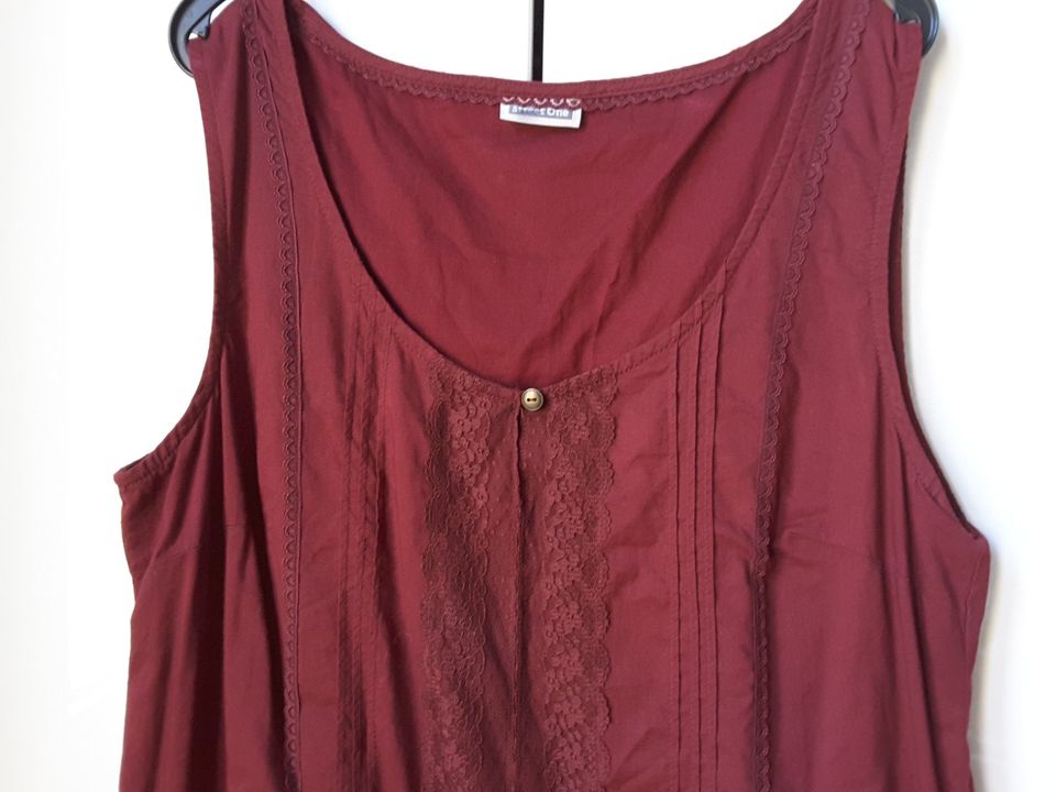 Street One Kleid Minikleid Baumwolle bordeaux retro vintage Gr 40 in Hannover