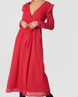 Nakd H&M Maxikleid Kimono rot Sommerkleid mit Bindegürtel Baden-Württemberg - Mannheim Vorschau