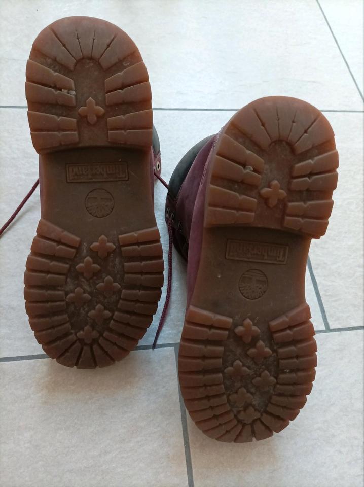 Original Timberland Boots Schuhe Leder in Weinrot Gr.37 in Biberach an der Riß