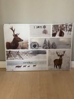 2x Winterbild shabby Wald Hirsch Wölfe Rotkehlchen Let it Snow Nordrhein-Westfalen - Geldern Vorschau