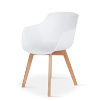 Stühle# 4er-Set Stühle aus Kunststoff in Weiß Wuppertal - Oberbarmen Vorschau