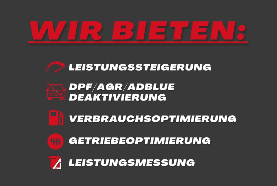 Chiptuning/Softwareoptimierung *ANGEBOT* AUDI BMW MERC VW *Garantie* - Leistungssteigerung - Weniger Verbrauch - Kennfeldoptimierung - Auto Tuning Pops & Bangs AMG Chiptuning RS M Tuning Softwaretune in Bochum
