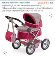 Puppenwagen/ Puppenbuggy von Bayer mit Wickeltasche Hessen - Mühlheim am Main Vorschau