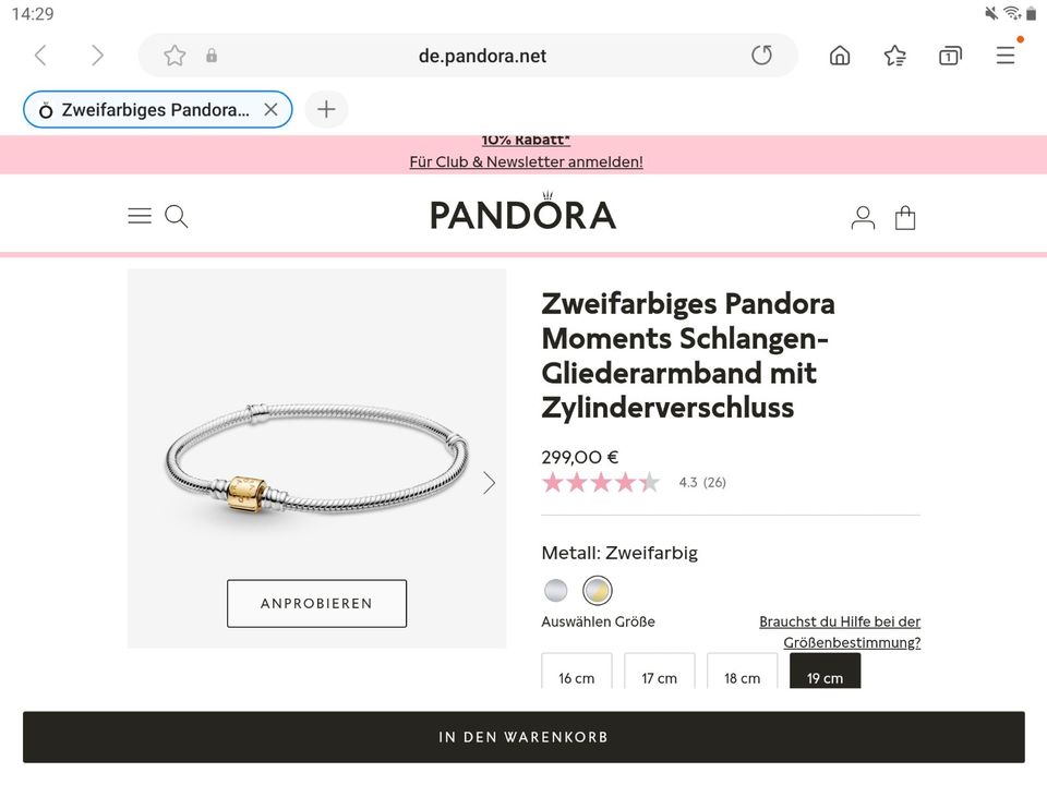 Zweifarbiges Pandora Moments SchlangenGliederarmband 599347C00-19 in  Niedersachsen - Wolfenbüttel | eBay Kleinanzeigen ist jetzt Kleinanzeigen
