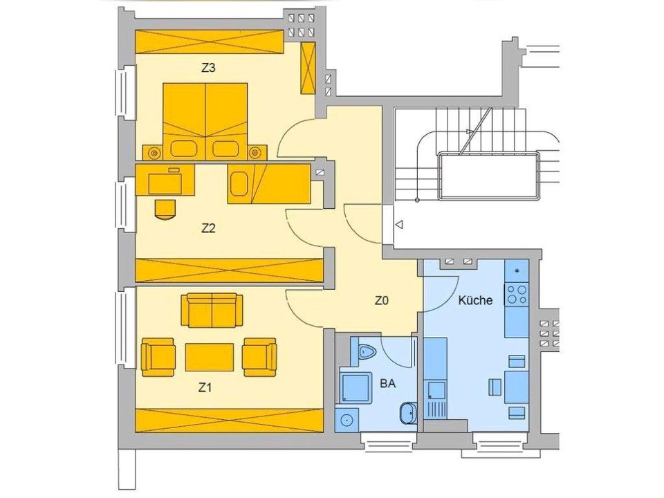 Wohnungstausch 3 Zimmer Wohnung gegen 2 in Potsdam