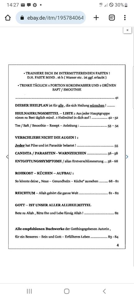 Die Umkehr zur Rohkost-Pflanzennahrung-Anti-Parasiten-Heilplan in Schönwald im Schwarzwald 