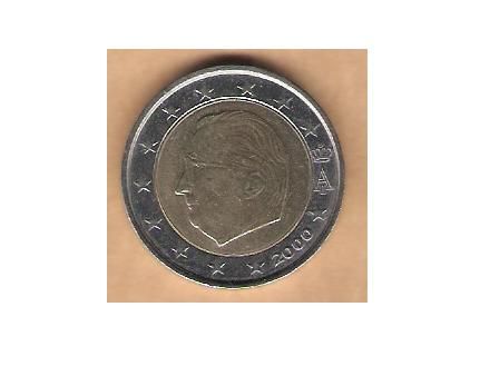 Belgien, 2 Euro 2000,1 Euro 2002, 50 Ct. 1999 und 50 Ct. 2008. in Laatzen