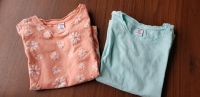 2x Dopodopo girls T-Shirt Gr. 104, Mädchen, orange/Türkis, Blumen Hessen - Brensbach Vorschau